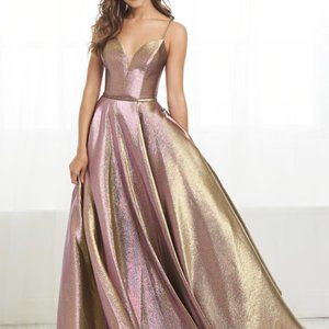 Plus Size Iridescent Purple/Gold Dress